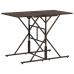 Set comedor de jardín 7 pzas con cojines ratán sintético marrón