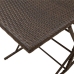 Set comedor de jardín 7 pzas con cojines ratán sintético marrón