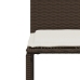 Set comedor de jardín 7 pzas con cojines ratán sintético marrón