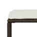Set comedor de jardín 7 pzas con cojines ratán sintético marrón