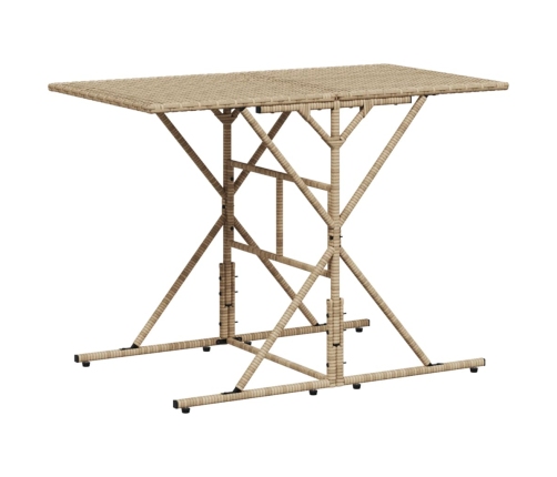 Set comedor de jardín 7 pzas con cojines ratán sintético beige