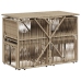 Set comedor de jardín 7 pzas con cojines ratán sintético beige