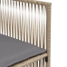 Set comedor de jardín 7 pzas con cojines ratán sintético beige