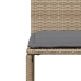 Set comedor de jardín 7 pzas con cojines ratán sintético beige