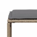 Set comedor de jardín 7 pzas con cojines ratán sintético beige