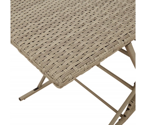 Set comedor jardín 7 pzas y cojines ratán sintético gris claro