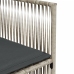 Set comedor jardín 7 pzas y cojines ratán sintético gris claro