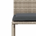 Set comedor jardín 7 pzas y cojines ratán sintético gris claro