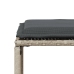 Set comedor jardín 7 pzas y cojines ratán sintético gris claro