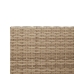 Sofá de jardín en forma de L con mesa y cojines ratán PE beige