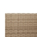 Sofá de jardín en forma de L con mesa y cojines ratán PE beige