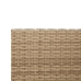 Sofá de jardín en forma de L con mesa y cojines ratán PE beige