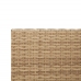 Sofá de jardín en forma de L con mesa y cojines ratán PE beige