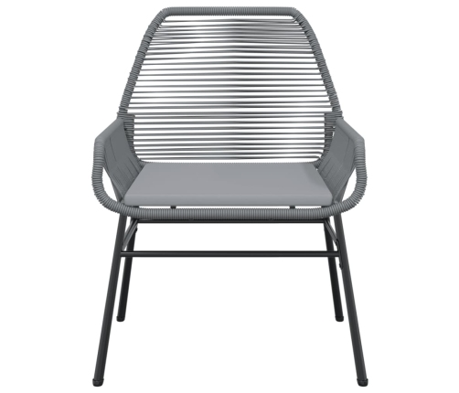 Sillones de jardín con cojines 2 uds ratán sintético gris