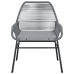 Sillones de jardín con cojines 2 uds ratán sintético gris