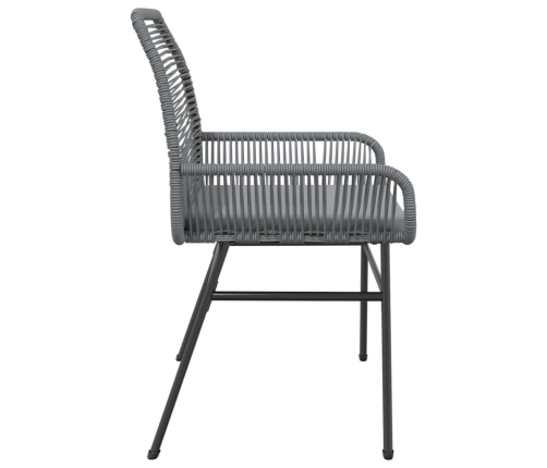 Sillones de jardín con cojines 2 uds ratán sintético gris