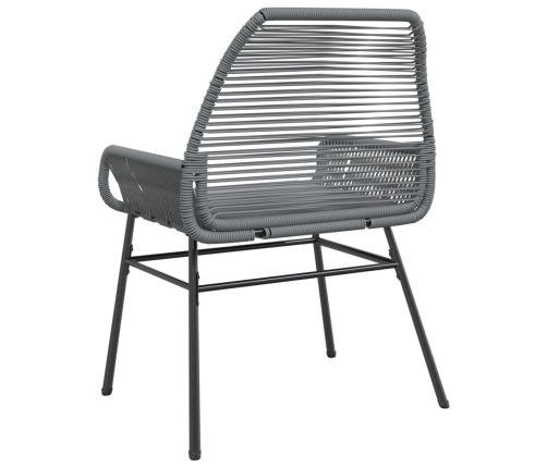 Sillones de jardín con cojines 2 uds ratán sintético gris