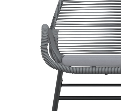 Sillones de jardín con cojines 2 uds ratán sintético gris