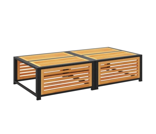 Mesa de jardín con taburete madera maciza de acacia