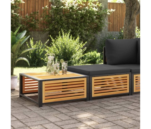 Mesa de jardín con taburete madera maciza de acacia