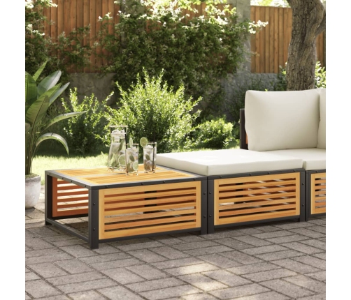 Mesa de jardín con taburete madera maciza de acacia