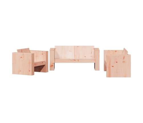 Juego de muebles de jardín 2 pzas madera maciza abeto Douglas