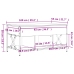 Mesa de centro madera ingeniería metal roble humo 100x55x50 cm