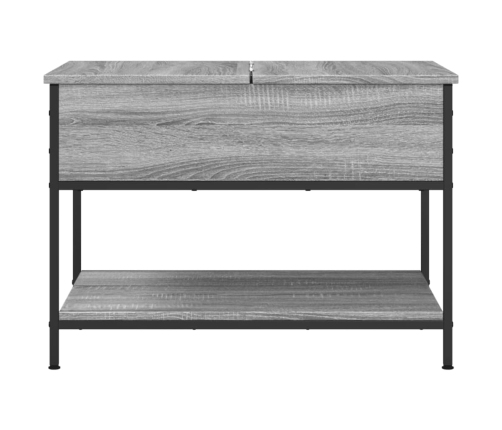 Mesa de centro madera ingeniería metal gris Sonoma 70x50x50 cm