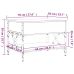 vidaXL Mesa de centro madera ingeniería metal marrón roble 70x50x50 cm