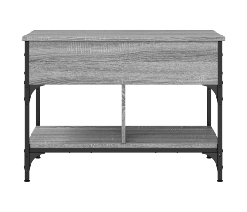 Mesa de centro madera ingeniería metal gris Sonoma 70x50x50 cm