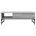 Mesa de centro madera ingeniería metal gris Sonoma 100x50x35 cm