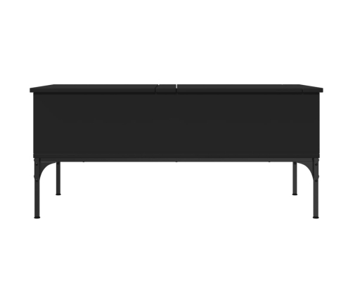 Mesa de centro madera de ingeniería y metal negro 100x50x45 cm