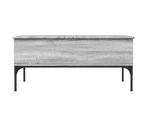 Mesa de centro madera ingeniería metal gris Sonoma 100x50x45cm