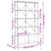 Estantería madera de ingeniería y metal negro 100x26x180 cm