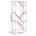 vidaXL Estantería madera ingeniería y metal roble Sonoma 79x30x180 cm