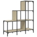 Estantería madera ingeniería y metal roble Sonoma 92x30x102 cm