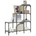 Estantería madera ingeniería y metal roble Sonoma 92x30x102 cm