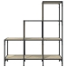 Estantería madera ingeniería y metal roble Sonoma 92x30x102 cm