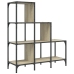 Estantería madera ingeniería y metal roble Sonoma 92x30x102 cm