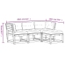 Juego de muebles jardín 4 pzas y cojines madera abeto Douglas