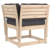 Juego de muebles de jardín 5 pzas y cojines madera maciza pino
