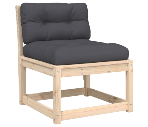 Juego de muebles de jardín 5 pzas y cojines madera maciza pino