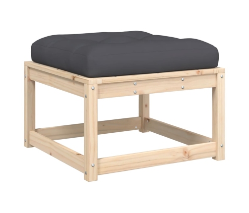 Juego de muebles de jardín 5 pzas y cojines madera maciza pino