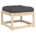Juego de muebles de jardín 5 pzas y cojines madera maciza pino