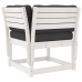 Set muebles jardín 5 pzas con cojines madera maciza pino blanco