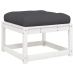 Set muebles jardín 5 pzas con cojines madera maciza pino blanco