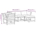 Set muebles jardín 5 pzas con cojines madera maciza pino blanco