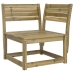Juego de muebles de jardín 7 pzas madera de pino impregnada