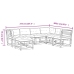 Set muebles jardín 7 pzas con cojines madera maciza pino blanco