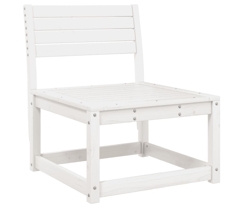 Juego de muebles de jardín 8 piezas madera maciza pino blanco